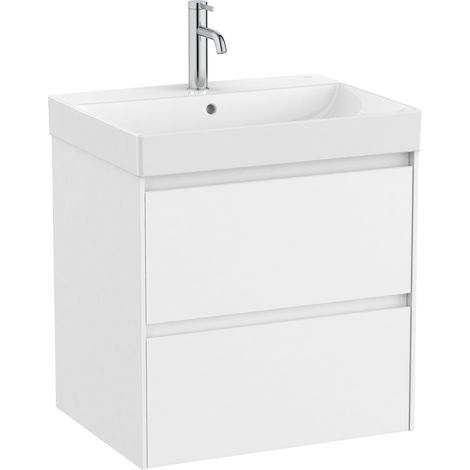 Pack Unik mueble blanco de 2 cajones + lavabo ONA - ROCA Medidas: 600x460x645 mm