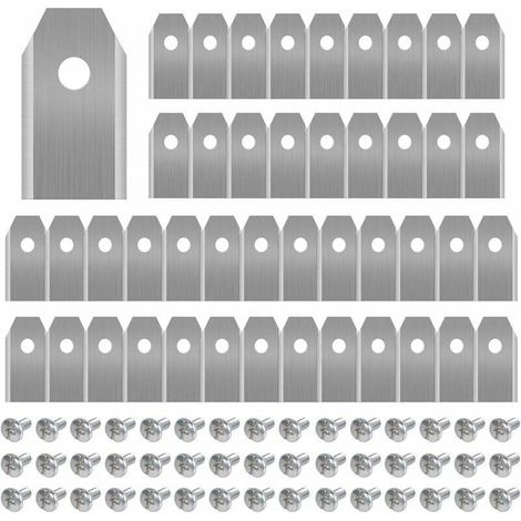 Rasenmähermesser, 45 x Titan-Messer für alle Husqvarn/Automower/Yardforce/Gardena Mähroboter (3g-0,75 mm) mit 45 Schrauben, Ersatzmesser für die Modelle 105, 310, 315 (1/4)