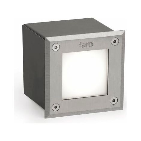 Led-18 Lampada Incasso Quadrato Inox 3000K Marca Faro (1/5)