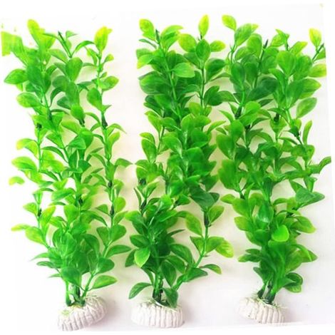 3 plantas artificiales para acuario,Decoración de plantas de plástico para acuario,Plantas de plástico para la decoración de estanques y peceras (1/5)