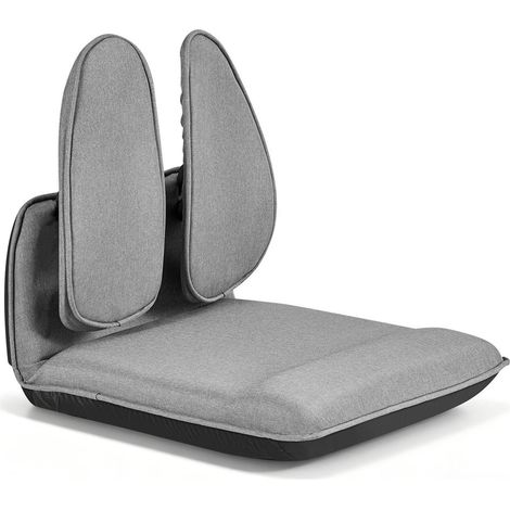 Revêtement Lin et Mousse 100mm Confort Assis Fauteuil de Sol Pliable Dossier 5 Positions Détente Méditation (1/5)