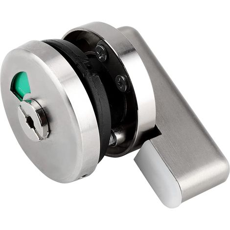 Serrure de porte salle bain en alliage zinc présence antivol rouge (1/5)