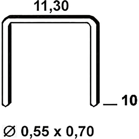 Alsafix Tackerklammern Type 53 10mm - Rückenbreite 11,3mm, Stahldraht verzinkt - 4000 Stück (1/2)