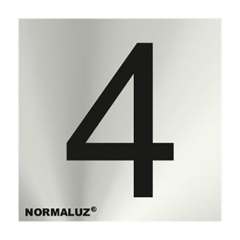 Cartello numero 4 adesivo in acciaio inox 5cm rd717174 (1/2)