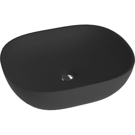 Vasque à poser LAVITA Vasque à poser élégante et compacteProduit en porcelaine de haute qualité rectangulaire 46,5x37,5x12 cm  Noir