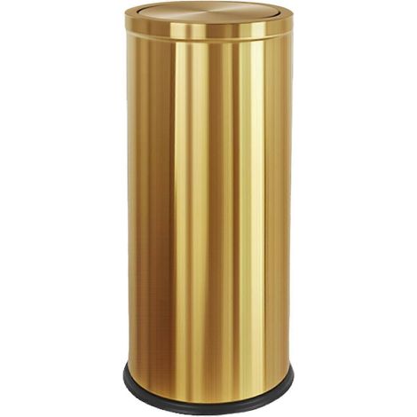 30L Gold Kitchen Trash Can Stainless Steel Garsace Bin avec OdorSealing Flip Lid et ScratchResistant Finish (1/5)