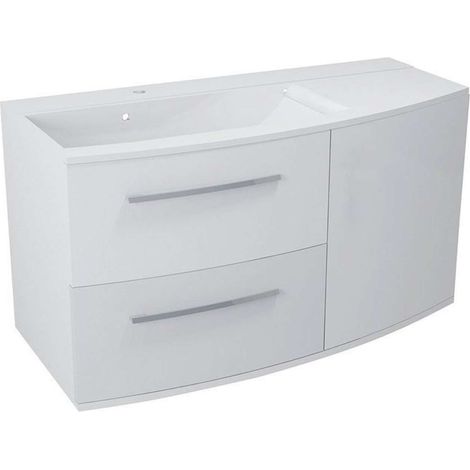 Sapho Julie - Waschtischunterschrank 105x55x47 cm, links, weiß JU105-3030