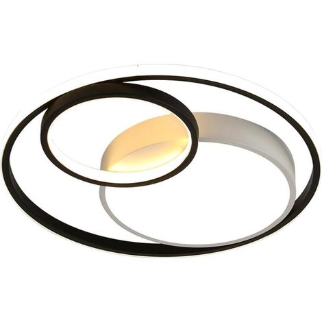 Modern round black and white dimmable 3-color LED ceiling light for kitchen island, bar, restaurant (1/5)