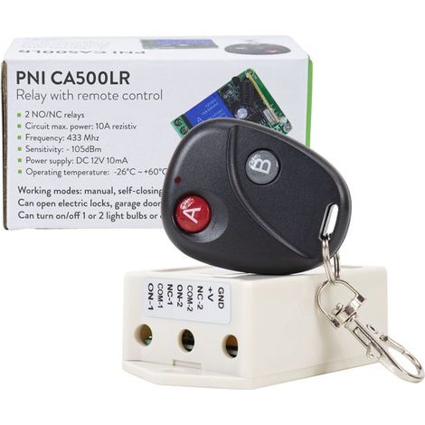 Relais de télécommande - PNI - CA500LR - 2 relais - 12V - 433 MHz