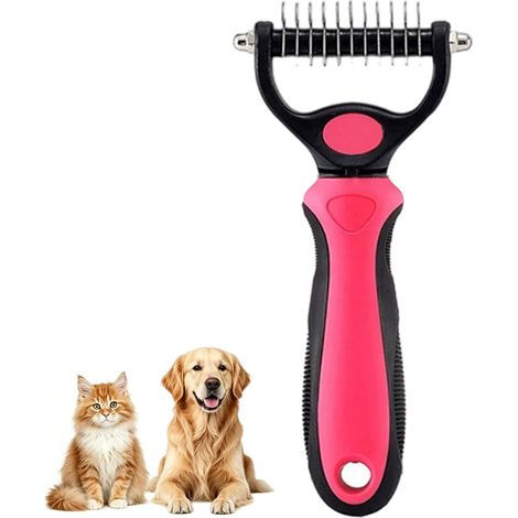 Peigne démêlant pour chiens et chats (Rose, M) (1/5)