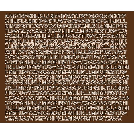 Letras autoadhesivas de 7 mm, pegatinas marrones brillantes (1/2)