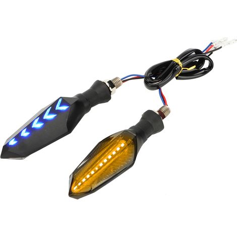 EBTOOLS 2 Stück Motorrad-Blinker, Doppelseitige LED-Blinker für Motorrad, Sportwagen, Straßenlampe (Gelb).
