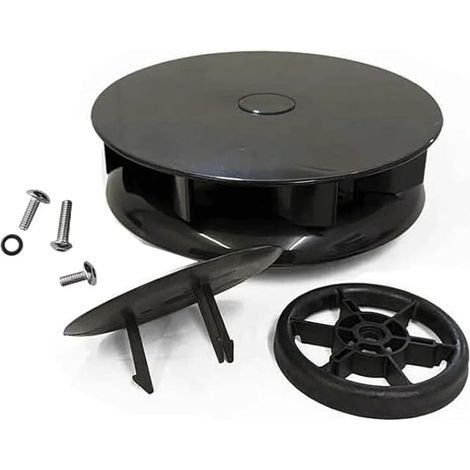 Ventilateur de toit rotatif à profil bas compatible avec camionnette bus caravane camping-car bateau (noir) (1/5)