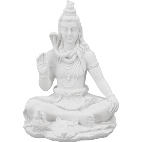 Figurine du seigneur Shiva, Mini Statue d'idole hindoue Feng Shui en résine pour décoration de table d'entrée de maison (1/5)