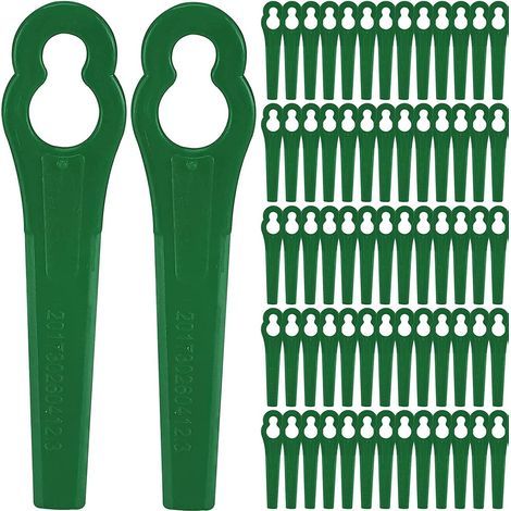 Lot de 100 Lames Débroussailleuse Plastique 83mm Sans Fil Pour Einhell GC-CT 18/24 Li Jardinage (1/5)