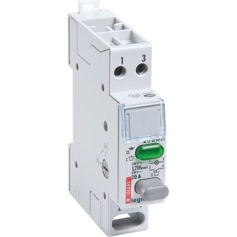 INTERRUTTORE A PULSANTE SINGOLO BISTABILE CON LAMPADA LE-412914 1X NO 20 A LEGRAND