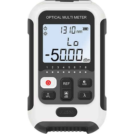 Wattmètre optique 3 en 1, localisateur visuel de défauts, testeur de réseau, wattmètre à fibre optique multifonctionnel et précis -50 à +26 dBm (1/5)
