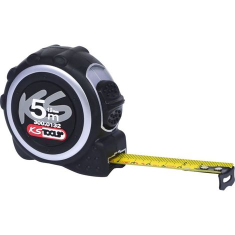 KS Tools Bandmaß mit Feststeller,schwarz-grau, 5m, 19mm - 300.0132