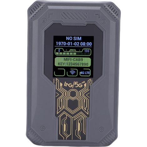 Hotspot WiFi Portable, Routeur Internet Mobile 4G avec Emplacement pour Carte SIM, WiFi Portable pour Les Voyages en Plein Air, jusqu'à 8 Utilisateurs, Utilisation pour l'asie (1/5)
