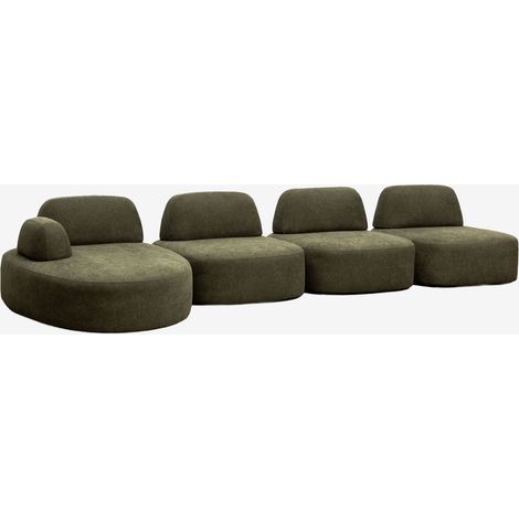 Sofá modular chaise longue izquierdo de 4 piezas tapizado Giorgia SKLUM (1/5)