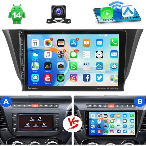 Autoradio 9 pouces pour Iveco Daily 2014-2021 Android 14 Apple CarPlay RDS Navigation GPS FM USB-C - 4+64G CAM (1/5)
