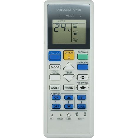 Convient pour Télécommande Climatiseur Panasonic Modèles A75C3300 3208 3706 3708 - (1/4)