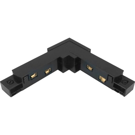 Unión En L Para Carril Magnético - 20mm - Horizontal - Negro (1/5)