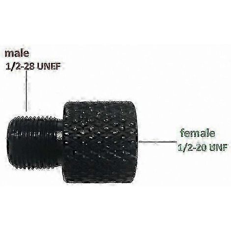 Adaptateur fileté 1/2-20 UNF femelle vers 1/2-28 UNEF mâle pour canons (1/2)