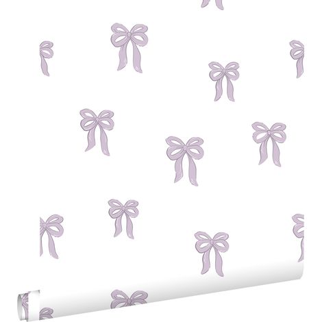 papier peint petits noeuds ruban lilas violet  - ESTAhome (1/5)