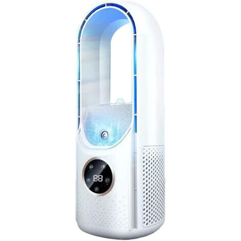 Climatiseur portable avec 6 vitesses d'air évaporatif – Faible consommation d'énergie – Minuterie 6 heures – Pour bureau et chambre