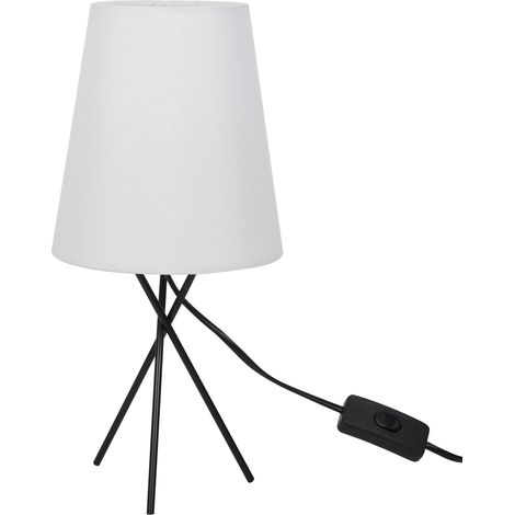 Lampe de chevet Tissu et Fer Design élégant Intensité réglable 3 températures de couleur Compacte pour salon et chambre (1/5)