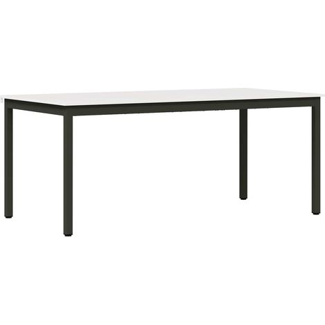 Dining Table White 180 x 90 x 75 cm Solid Pine Wood vidaXL