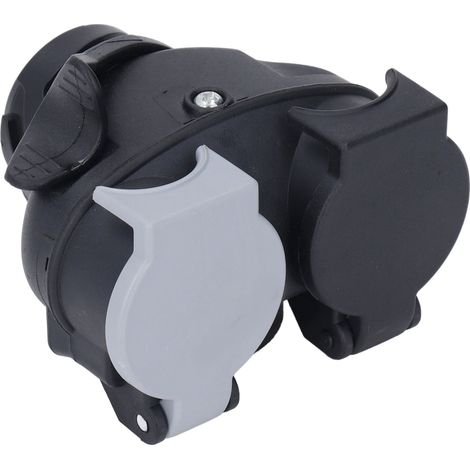 Adaptateur de remorquage 13 broches vers double 7 broches, prise de conversion 12 V 12N 12S pour réfrigérateur de caravane ou remorque. (1/5)