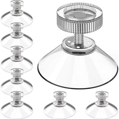 Lot de 20 Ventouses Multi Usage Ø 30mm avec Filetage M5x7mm pour Vitres, Tables en Verre, Salle de Bain, Voiture, et Rideaux Isolants de Camping Car, Transparentes avec Écrous Moletés (1/5)