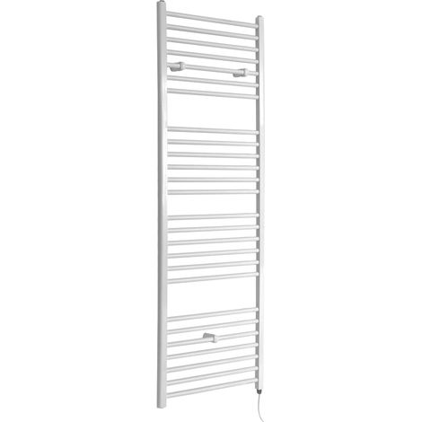 Hudson Reed Ive - Sèche-Serviettes Design Électrique Moderne Plat - Blanc - 180 cm x 60 cm (1/5)