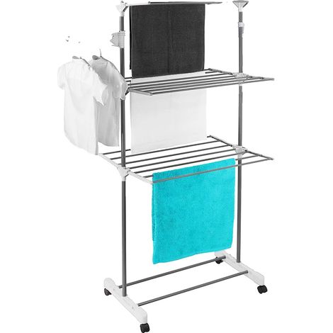 Sèche-linge, Design Pliable, Grande Capacité, Gris (1/2)
