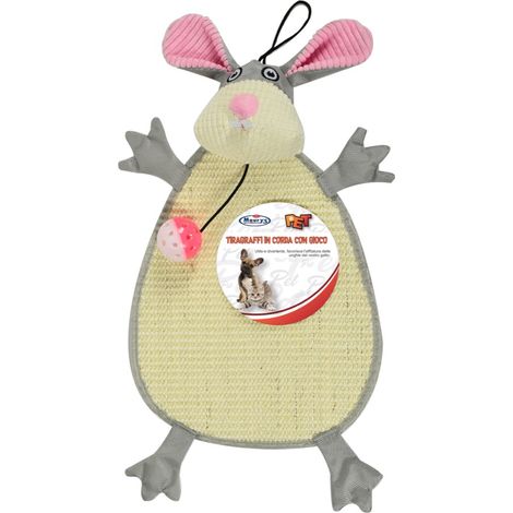 MAURY'S PET TIRAGRAFFI MOUSE REALIZZATO IN CORDA 54 X 24 CM (1/4)