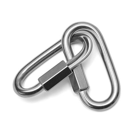 Maillon Rapide en acier inoxydable 10 mm Ø D Forme Mousqueton avec une capacité de charge de 1600kg Quick Link, Maillons de Chaîne, Connecteur Rapide, Keychain Buckle (1/5)