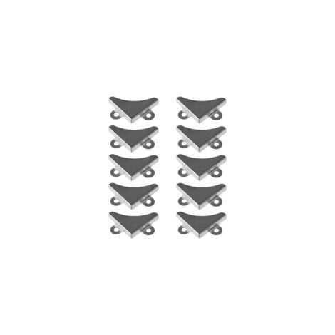 Set mit 10 Eckspiegelhalterungen, Metallclips für Badezimmerglas, ideal zum Aufhängen von Bildern - Crezuo (1/4)
