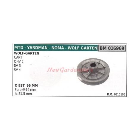 Puleggia per trattorino rasaerba tagliaerba cart OHV 2 SV 3 SV4 MTD 016969