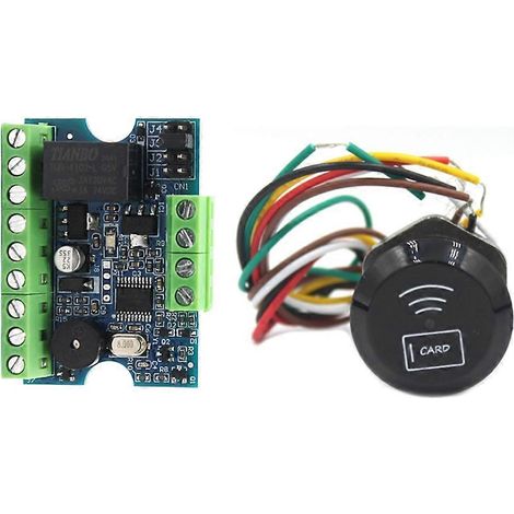 Kit de contrôle d'accès par verrouillage magnétique 12 V avec mémoire tactile, lecteur de cartes DALAS™, carte de contrôle d'accès PCB E Scr02d (1/5)