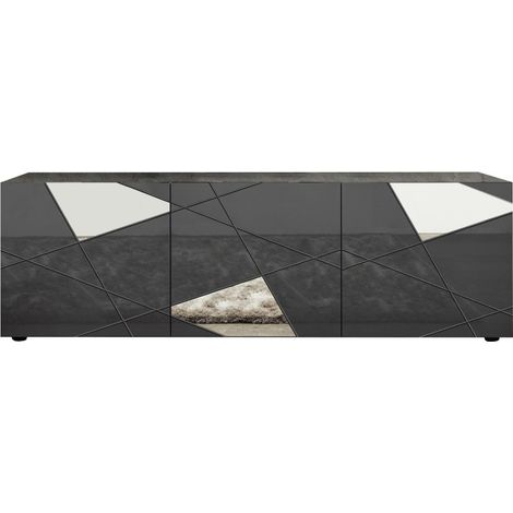 Meuble TV FLAMINIA gris (1/3)