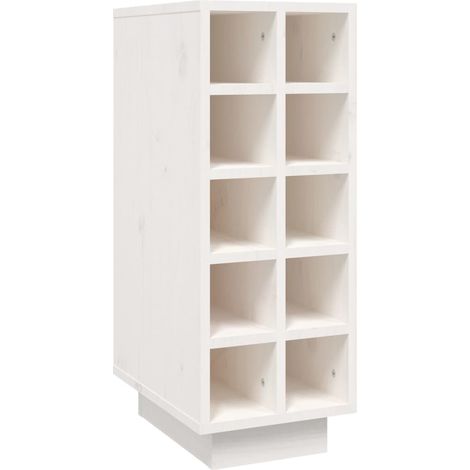 Armoire à vin Blanc 23x34x61 cm Bois de pin massif