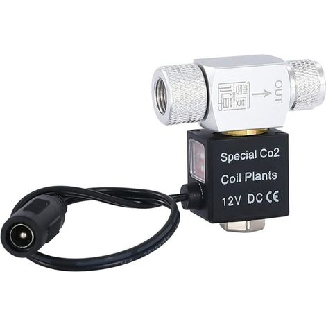 Électrovanne CO2 pour Aquarium, Régulateur Magnétique DC, Système d'Injection pour Plantes Aquatiques, Facile à Installer (1/5)