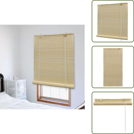 Bambusrollo 150x160 cm Natur - Bambusrollo - Fensterdekoration - Jalousie - Tageslicht - Lichtdurchlässig (1/5)