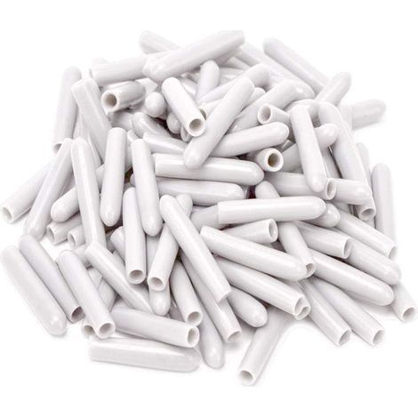 120 Pièces Capuchons Pour Lave-Vaisselle, Diamètre intérieur 3MM PVC Housse De Protection, Panier à Vaisselle,325mm (Blanc) (1/5)