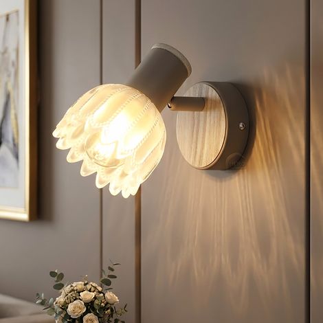 Wandleuchte Wandlampe Flurleuchte Metall sandfarben matt H 12 cm (1/5)
