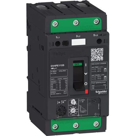 TESYS GV4 3P 80 A Icu 50 kA thermomagnetischer Motorleistungsschalter mit Everlink-Anschlüssen (1/2)