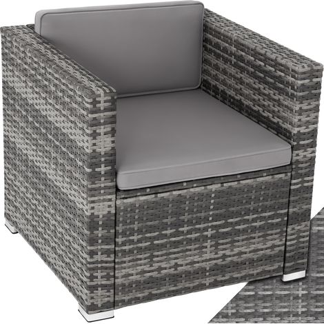 Fauteuil de jardin en rotin résistant idéal à combiner gris