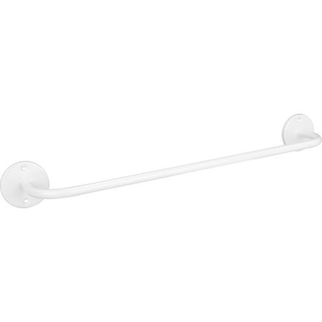 Pellet – Porte-serviette fixe 1 barre 473 mm – Acier époxy blanc – Finition chromée – Pour collectivités et espaces professionnels (1/2)